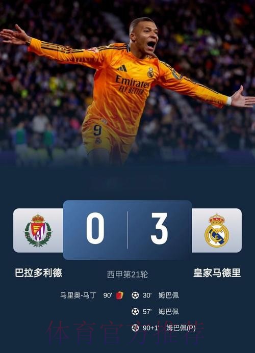 西甲-皇马3-0巴拉多利德 姆巴佩戴帽各赛事5场8球 西甲-皇马3-0巴拉多利德 姆巴佩戴帽各赛事5场8球